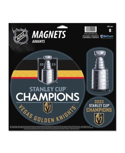 Набор виниловых магнитов Wincraft Vegas Golden Knights 2023 Stanley Cup Champions, 3 шт.