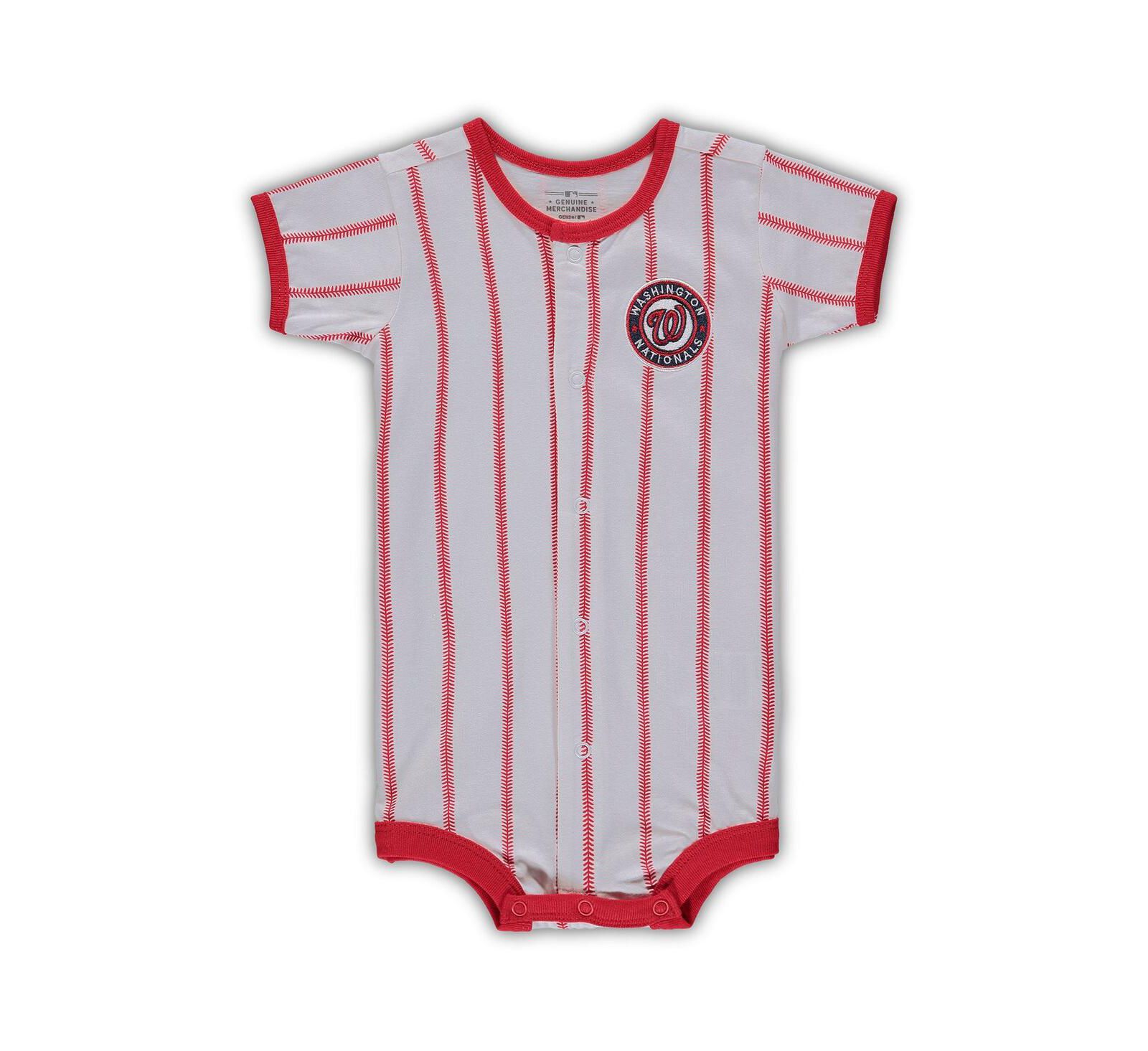 Детский комбинезон Outerstuff Washington Nationals Pinstripe Power Hitter, белый