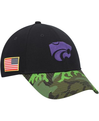 Мужская кепка Nike Black Camo Kansas State Wildcats Veterans Day 2Tone Legacy91 Adjustable