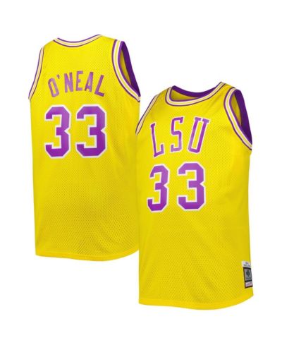 Мужская джерси Mitchell & Ness 1990/91 Shaquille O'Neal Gold LSU Tigers Big and Tall Swingman