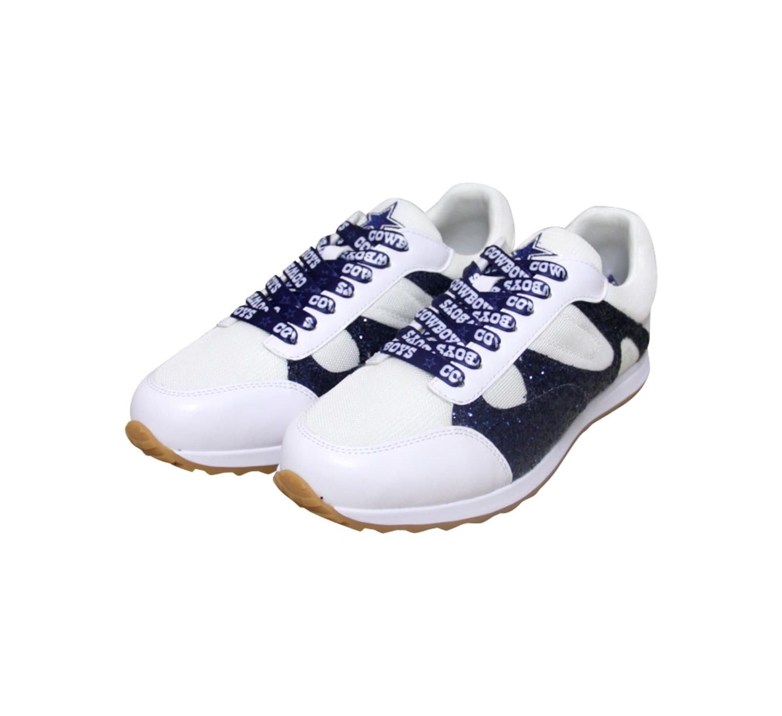 Кроссовки Cuce Women's White Dallas Cowboys Glitter