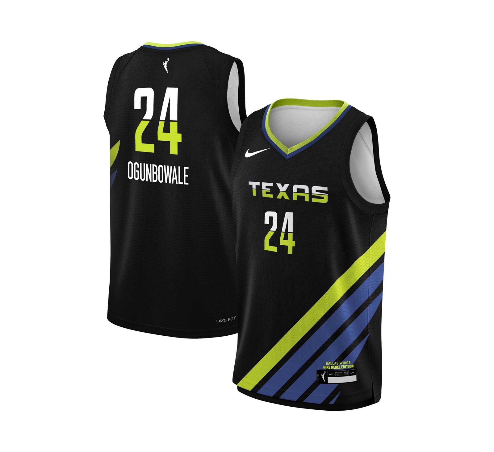 Детская джерси Nike Arike Ogunbowale Black Dallas Wings Victory Player - Rebel Edition
