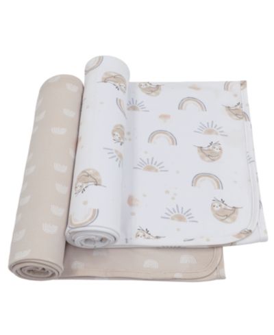Living Textiles Пеленки из хлопкового джерси для новорожденных, 2 шт