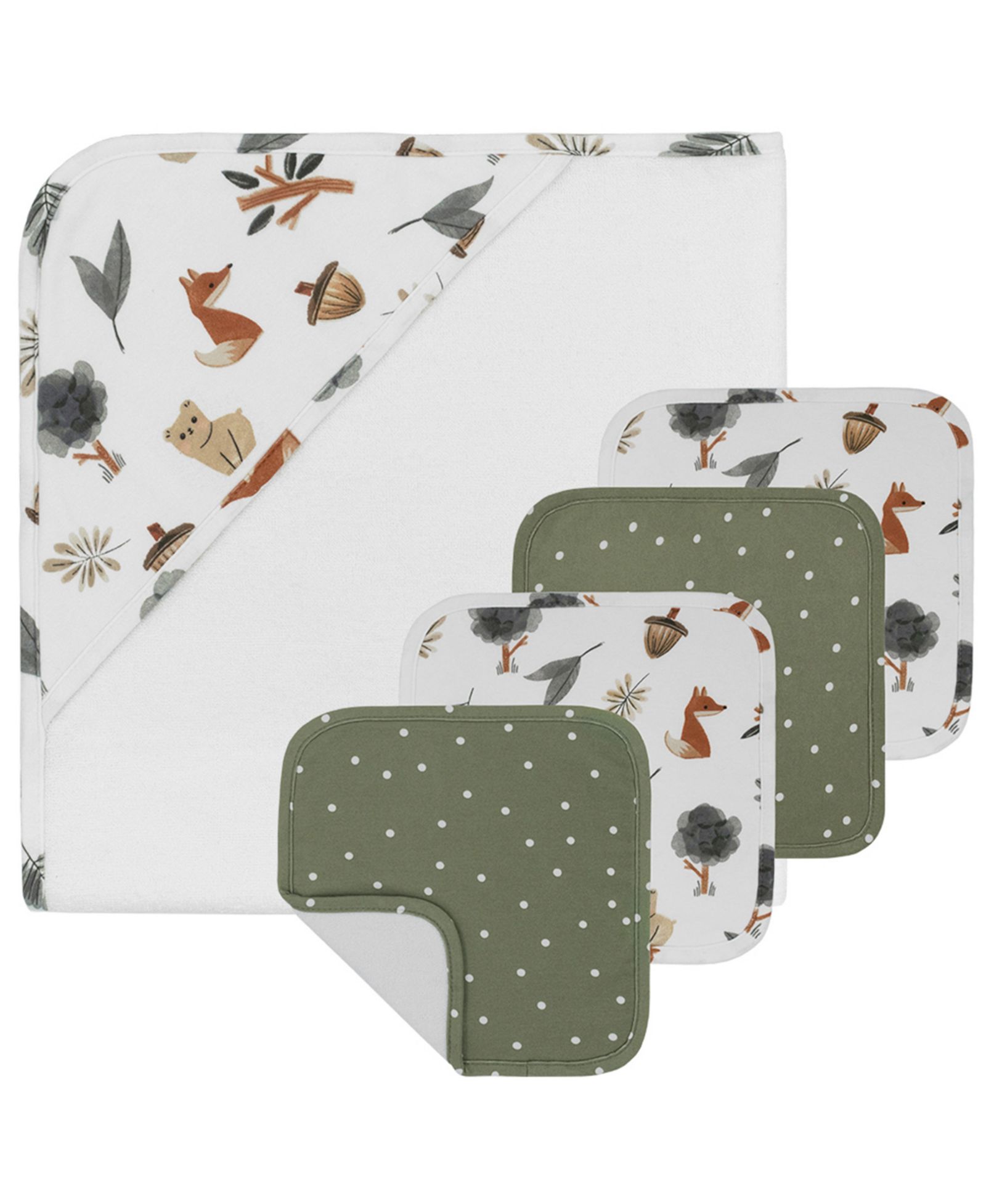 Living Textiles набор для купания для новорожденных, 5 предметов