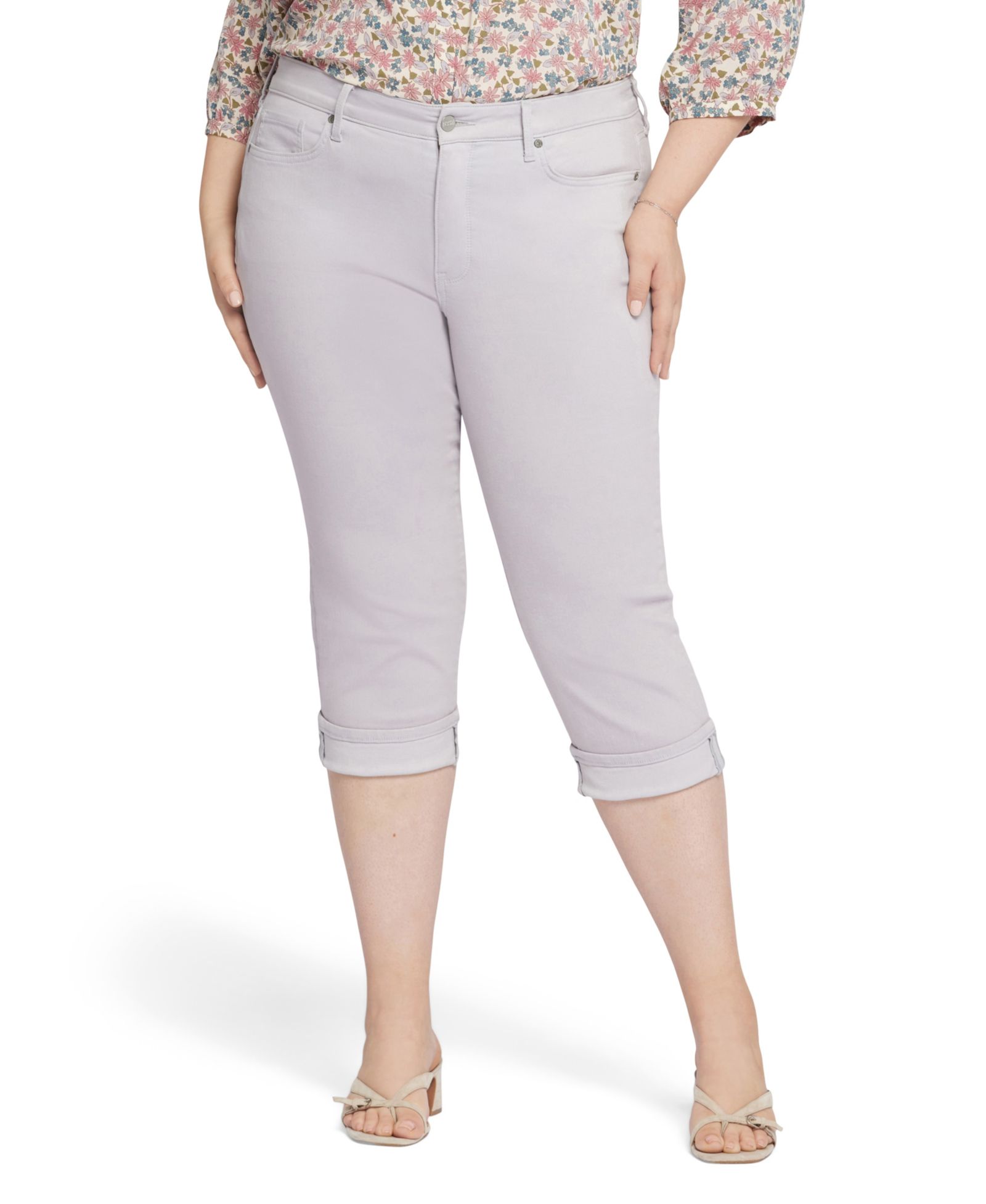 NYDJ Plus Size Marilyn Straight Crop Cuff Jeans