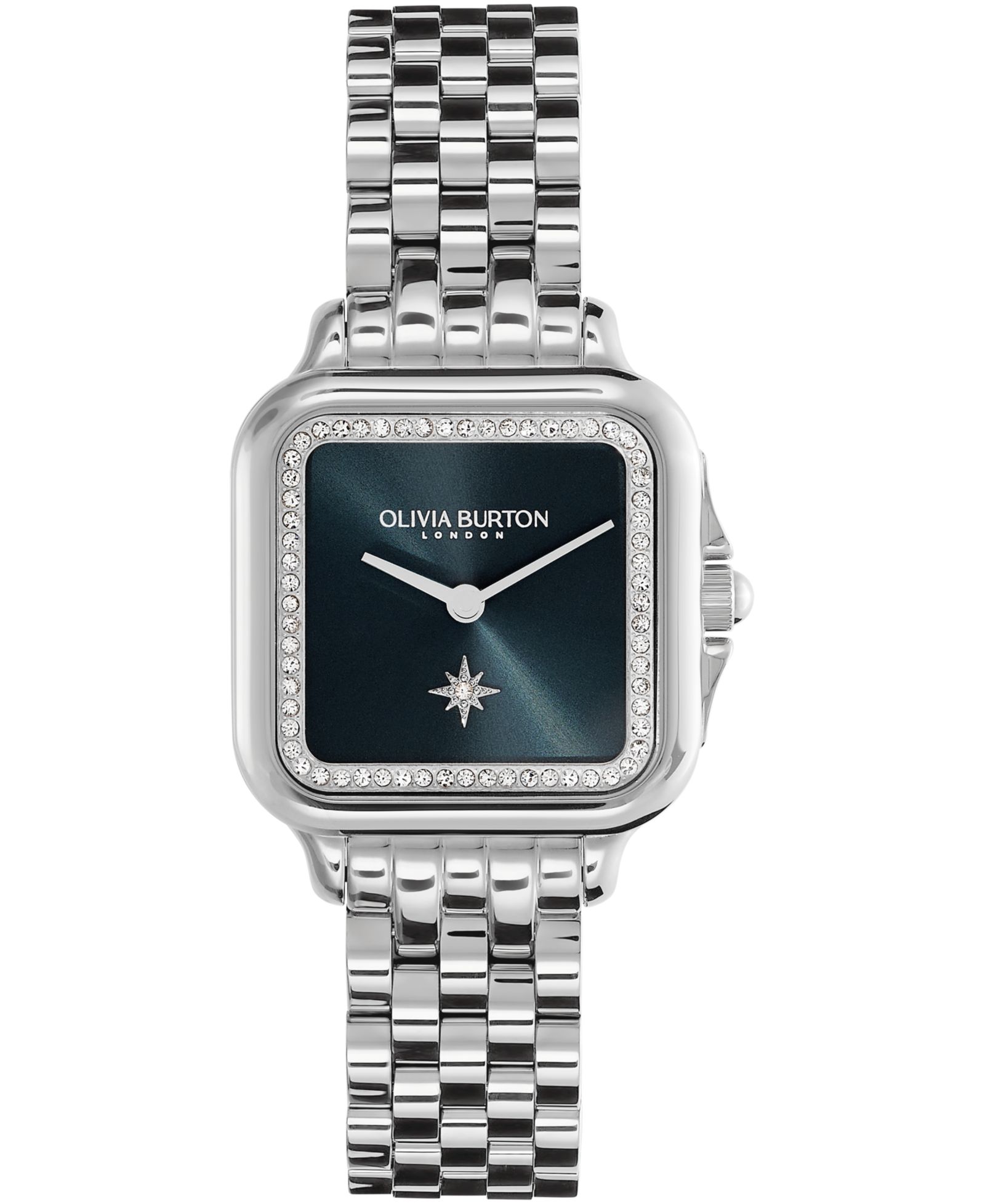 Часы Olivia Burton Women's Grosvenor, серебряная нержавеющая сталь, 28mm