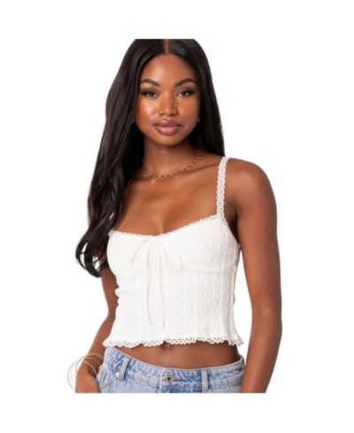 Edikted Women's Lacey knit tank top