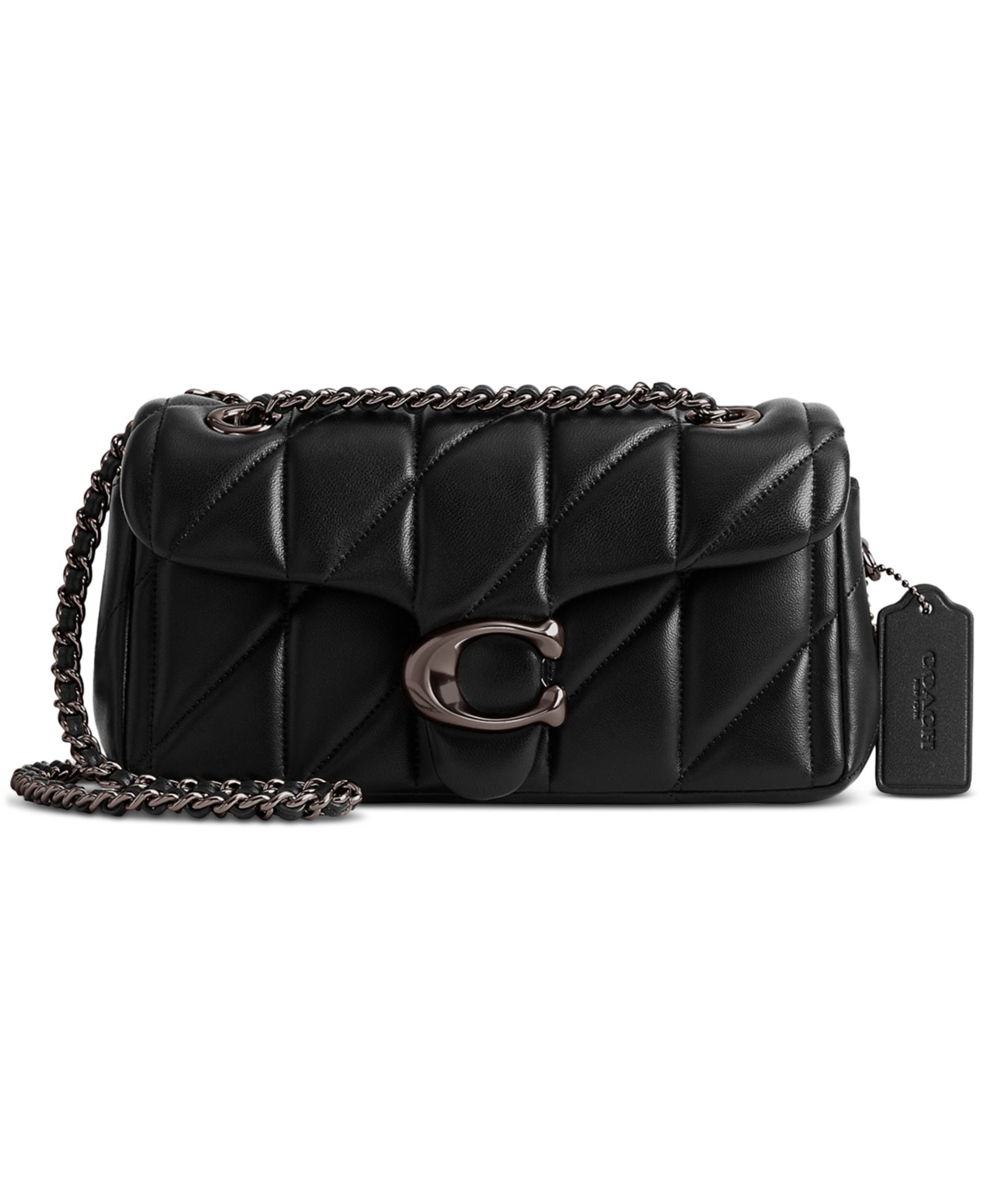 Маленькая кожаная сумка через плечо COACH Quilted Tabby Small