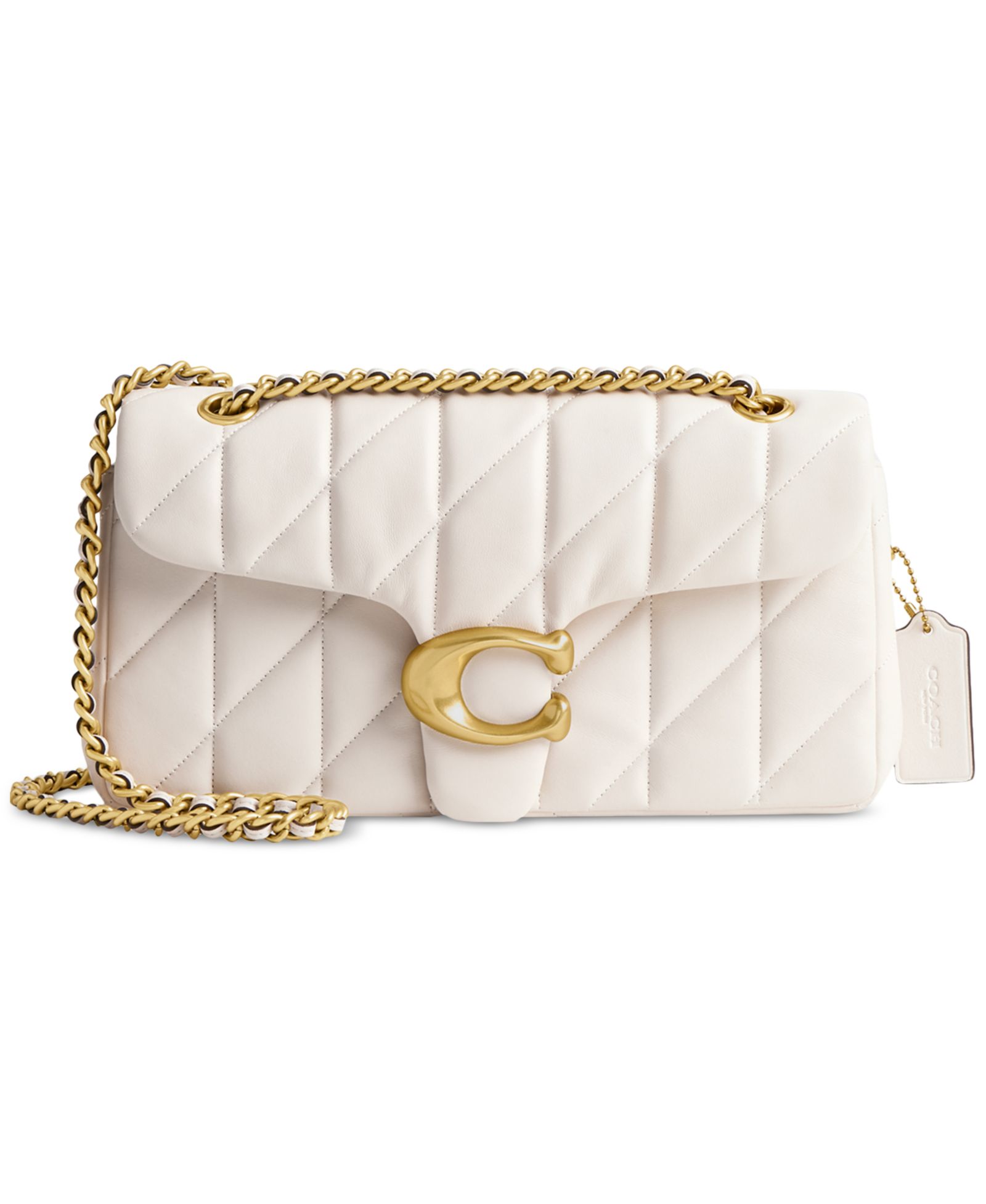 COACH Quilted Tabby Средняя кожаная сумка через плечо 26