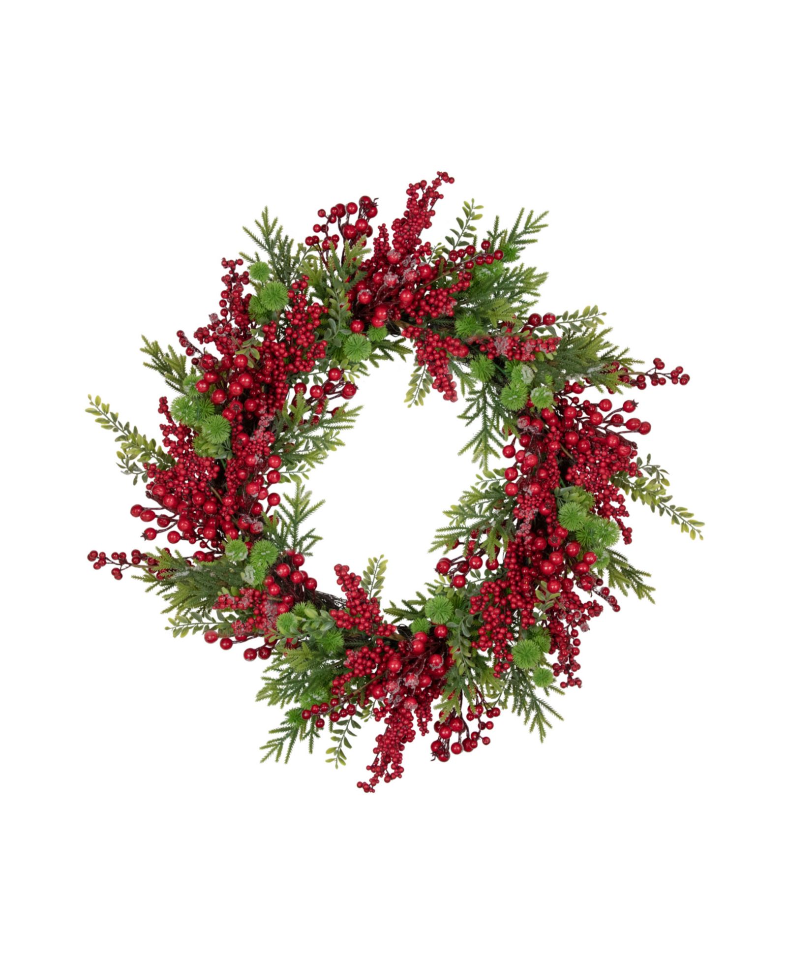 Рождественский венок Northlight Artificial Frosted Berry and Pine, 28"