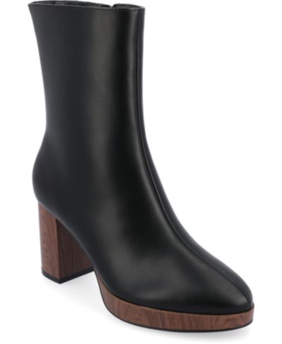 Женские ботильоны Journee Collection Romer Platform Block Heel Booties