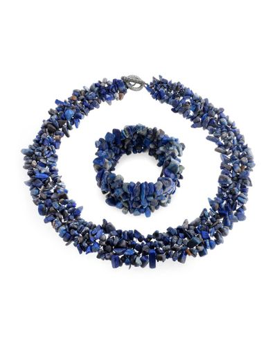 Набор ожерелье и браслет Bling Jewelry с натуральными камнями