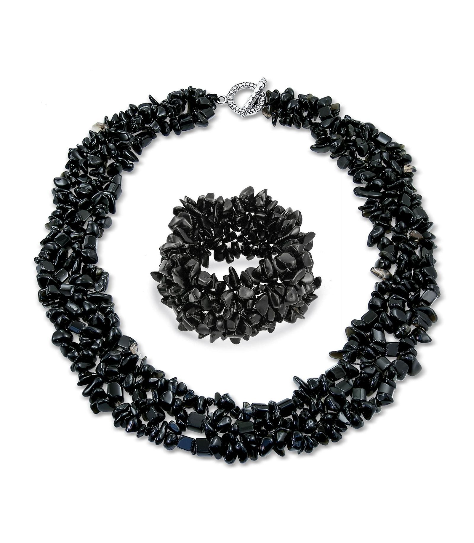Набор ожерелье и браслет Bling Jewelry с натуральными камнями