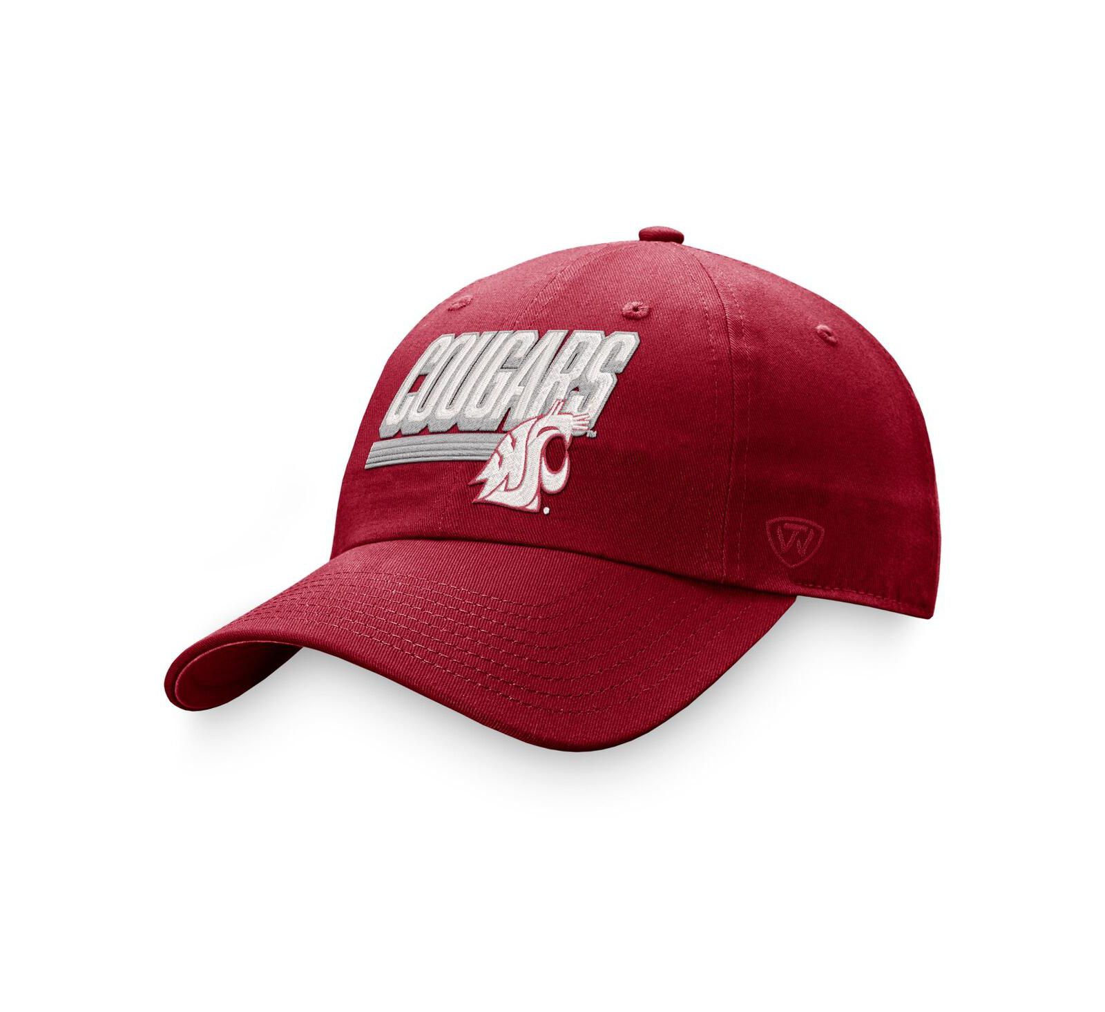 Top of the World Мужская регулируемая кепка Washington State Cougars Slice, цвет Crimson