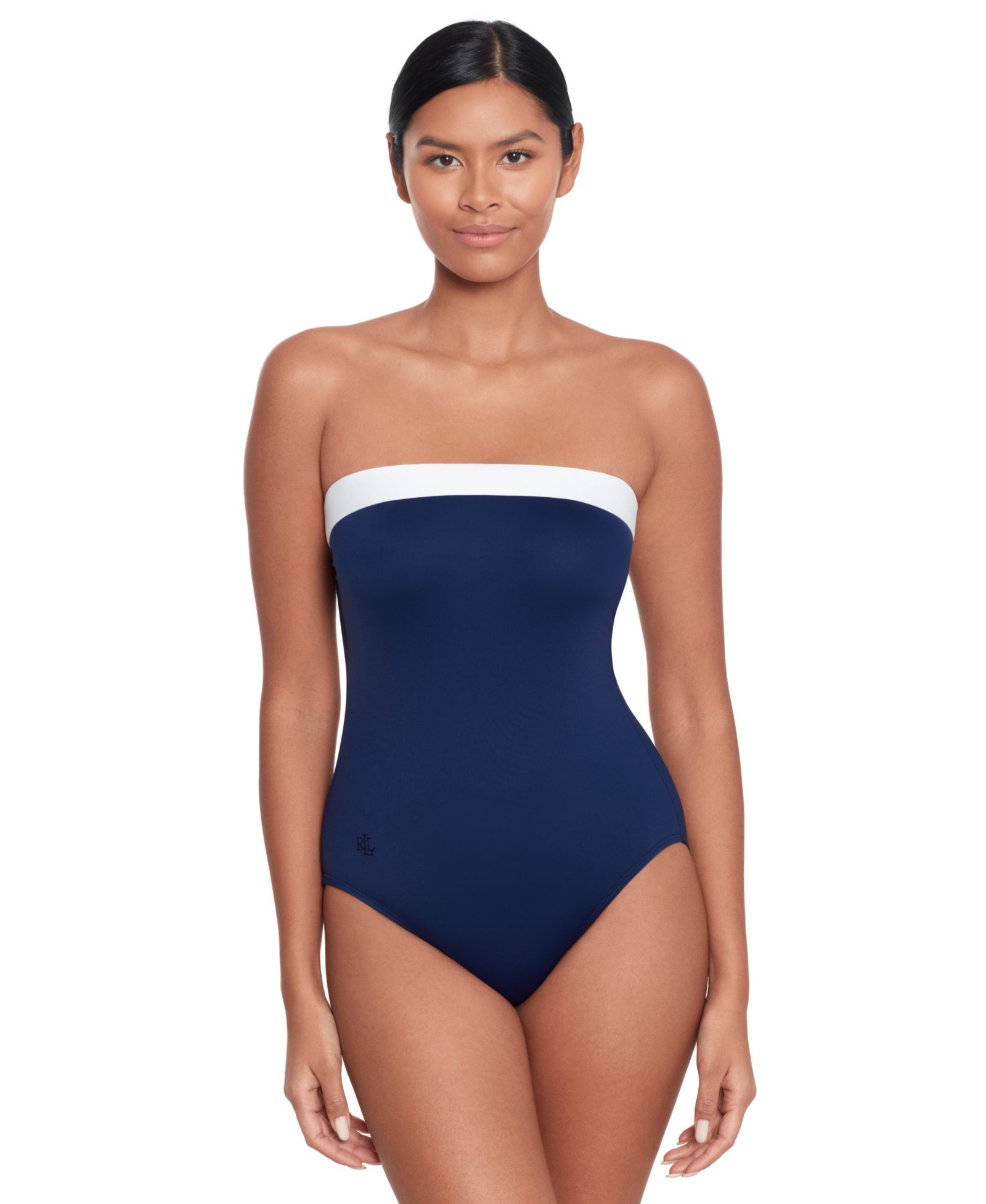 Lauren Ralph Lauren Women's Modern Bandeau One Piece Swimsuit