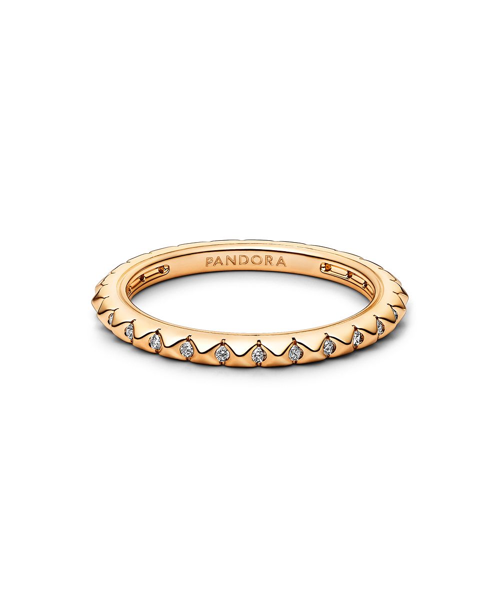Pandora Gold-Plated Pyramids Ring
