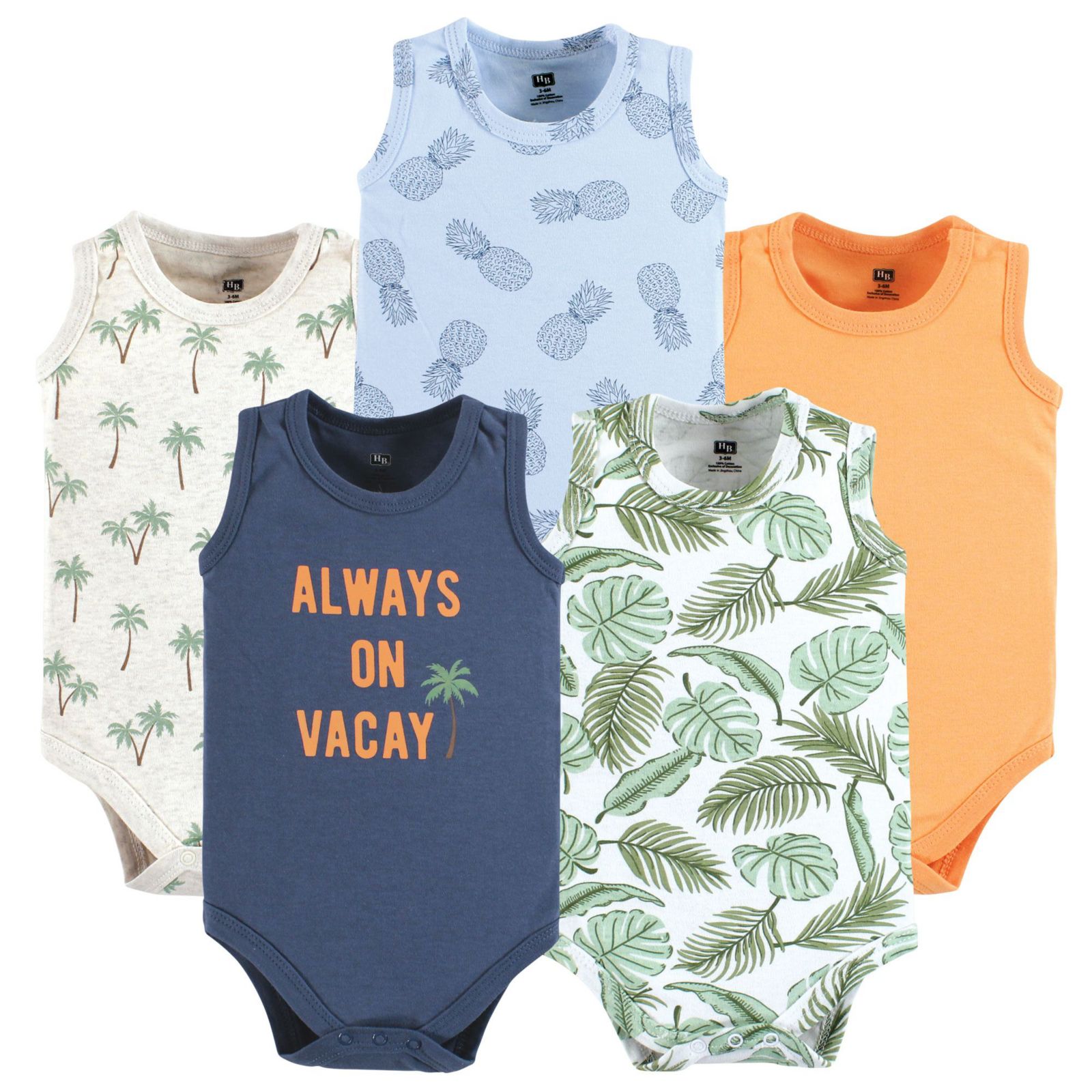 Детские боди Hudson Baby Boys Hudson Cotton Tank-Style