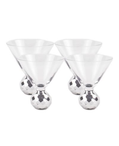 8 Oak Lane набор из 4 бокалов Glass Disco Martini