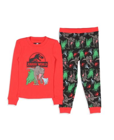 Jurassic Park Toddler Boys Jurassic World Movie Film Park Logo Icon Tight Fit Sleep Pajama Set