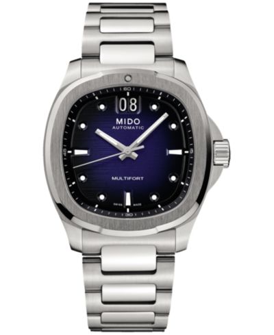 Мужские швейцарские автоматические часы Mido Multifort Stainless Steel Bracelet 41mm