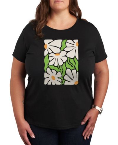 Футболка Hybrid Apparel Trendy Plus Size Daisy Flower Graphic