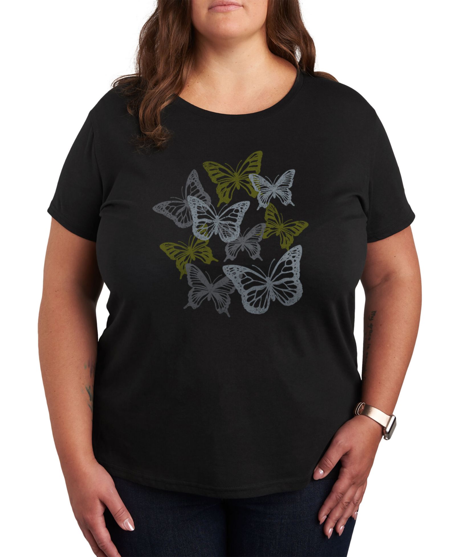 Женский топ Hybrid Apparel Trendy Plus Size с принтом бабочки