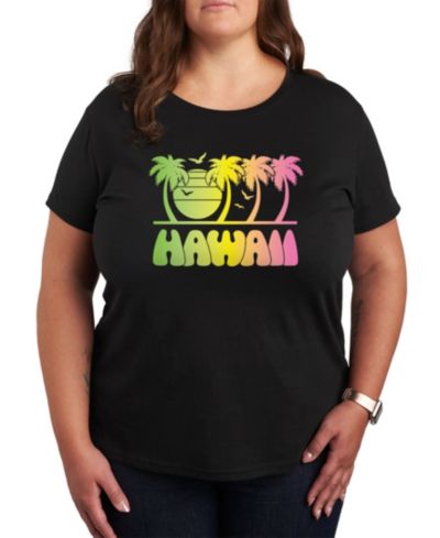 Женская футболка Hybrid Apparel с принтом Destination Hawaii, Plus Size