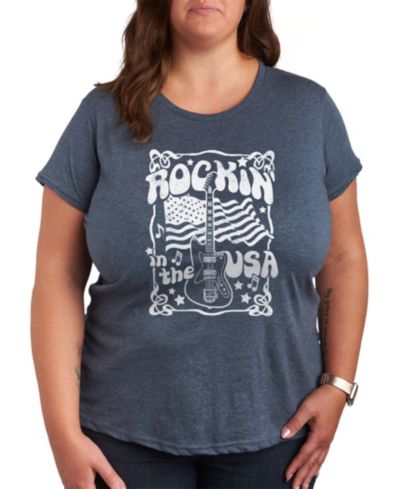 Футболка Plus Size Hybrid Apparel Rockin' in the USA Graphic