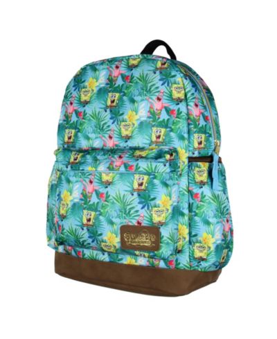 Рюкзак SpongeBob SquarePants And Patrick Star Tropical School Travel с faux leather bottom 16"