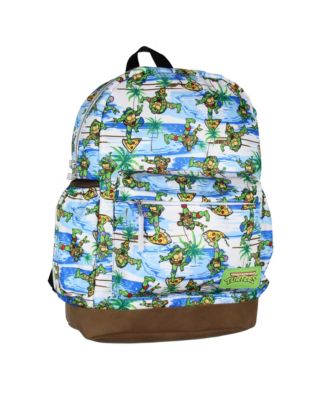 Детский рюкзак Teenage Mutant Ninja Turtles TMNT Pizza Fun School Travel Backpack с faux leather bottom 16"