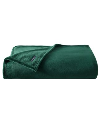 Nautica Solid Ultra Soft Plush Fleece Blanket, King