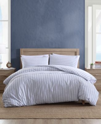 Nautica Beaux Stripe Cotton Reversible Duvet Cover, Twin