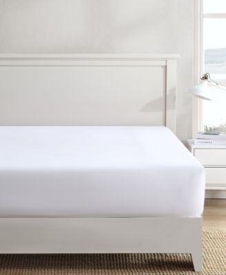 Nautica Solid Cotton Percale Fitted Sheet, Queen