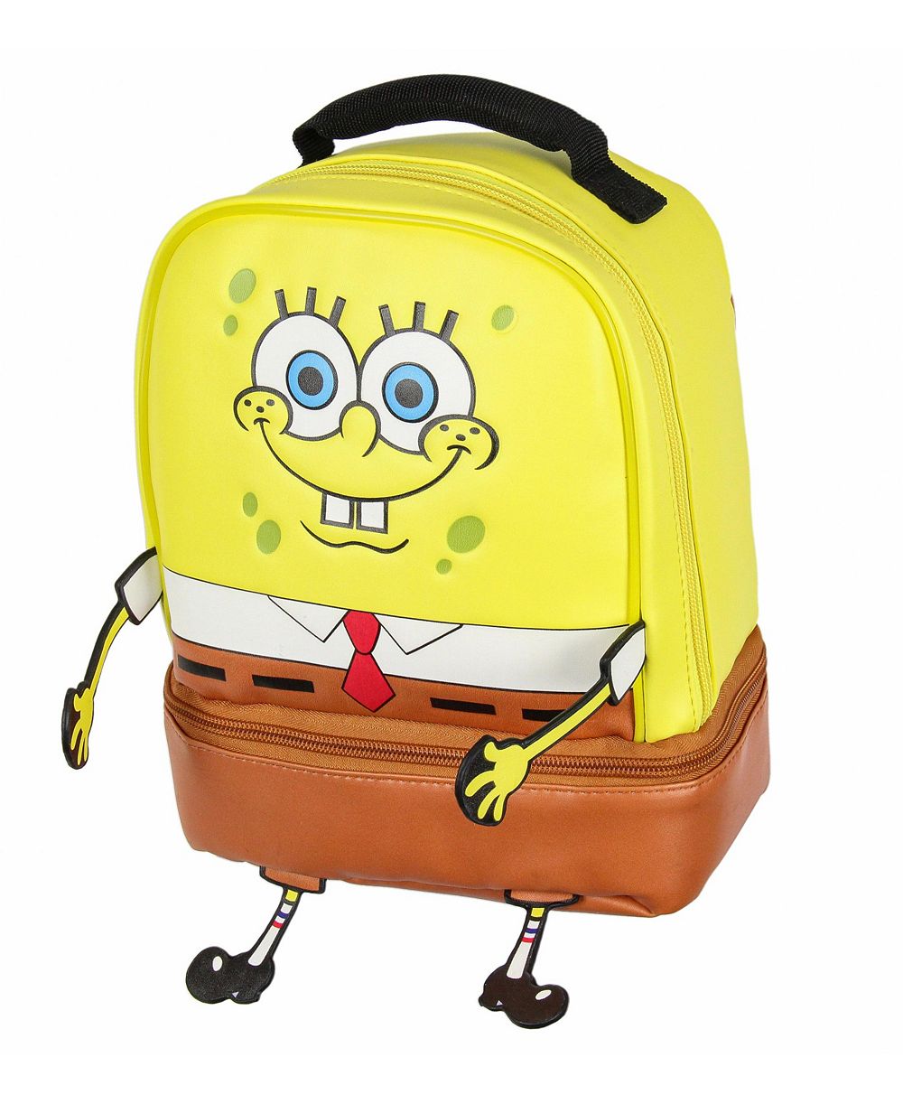 Nickelodeon SpongeBob SquarePants Character Face Dual Compartment Lunch Box Bag