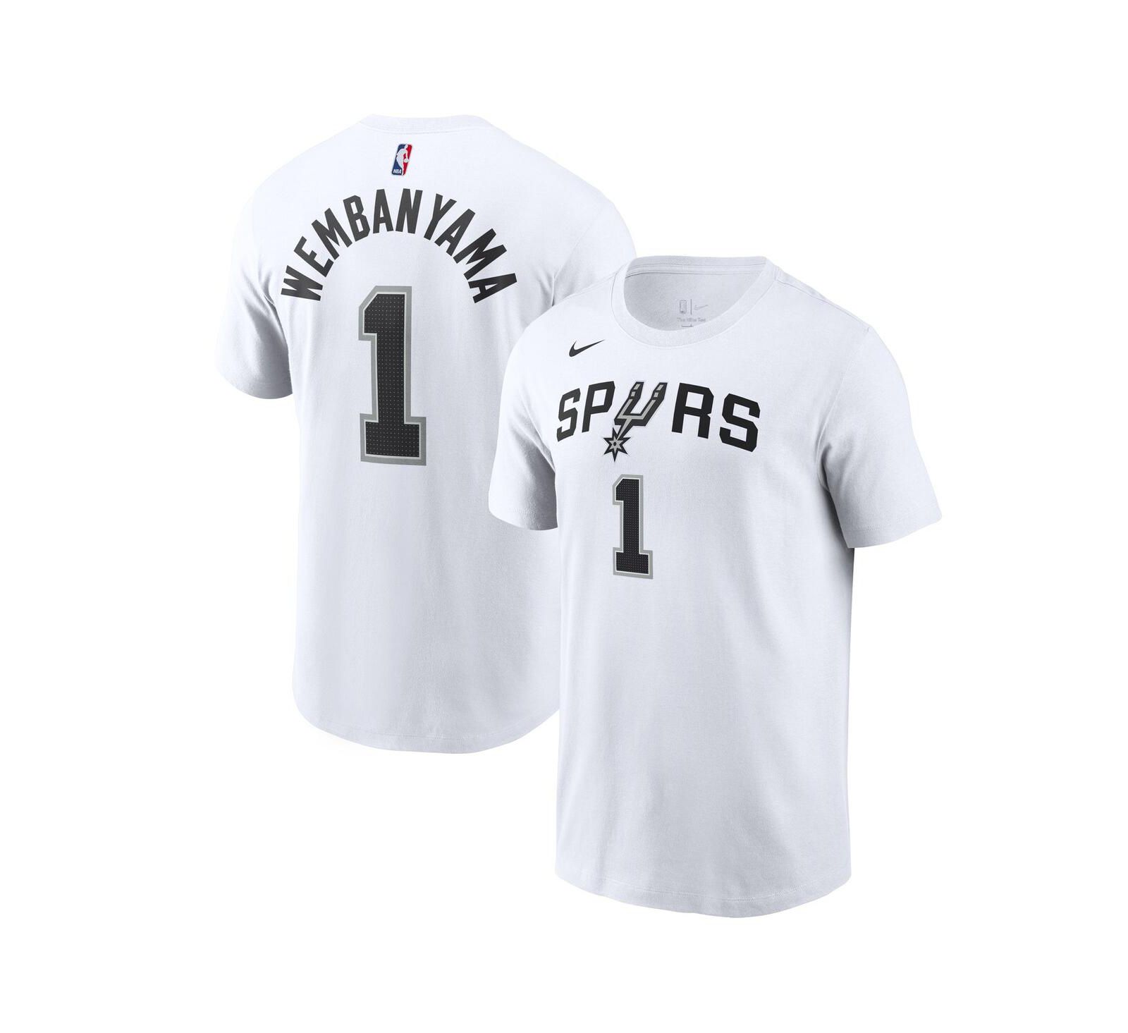 Men's Nike Victor Wembanyama White San Antonio Spurs 2023 NBA Draft First Round Pick Name and Number T-shirt