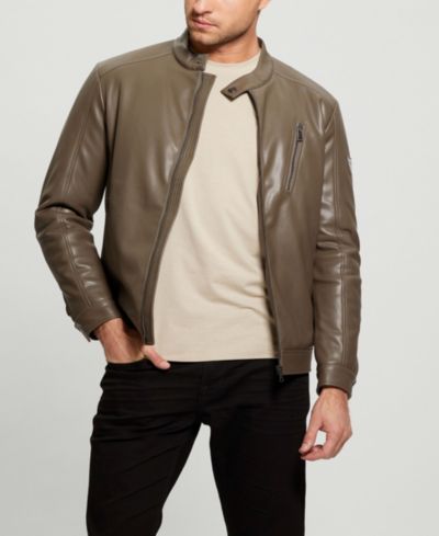 Мужская кожаная куртка GUESS Biker