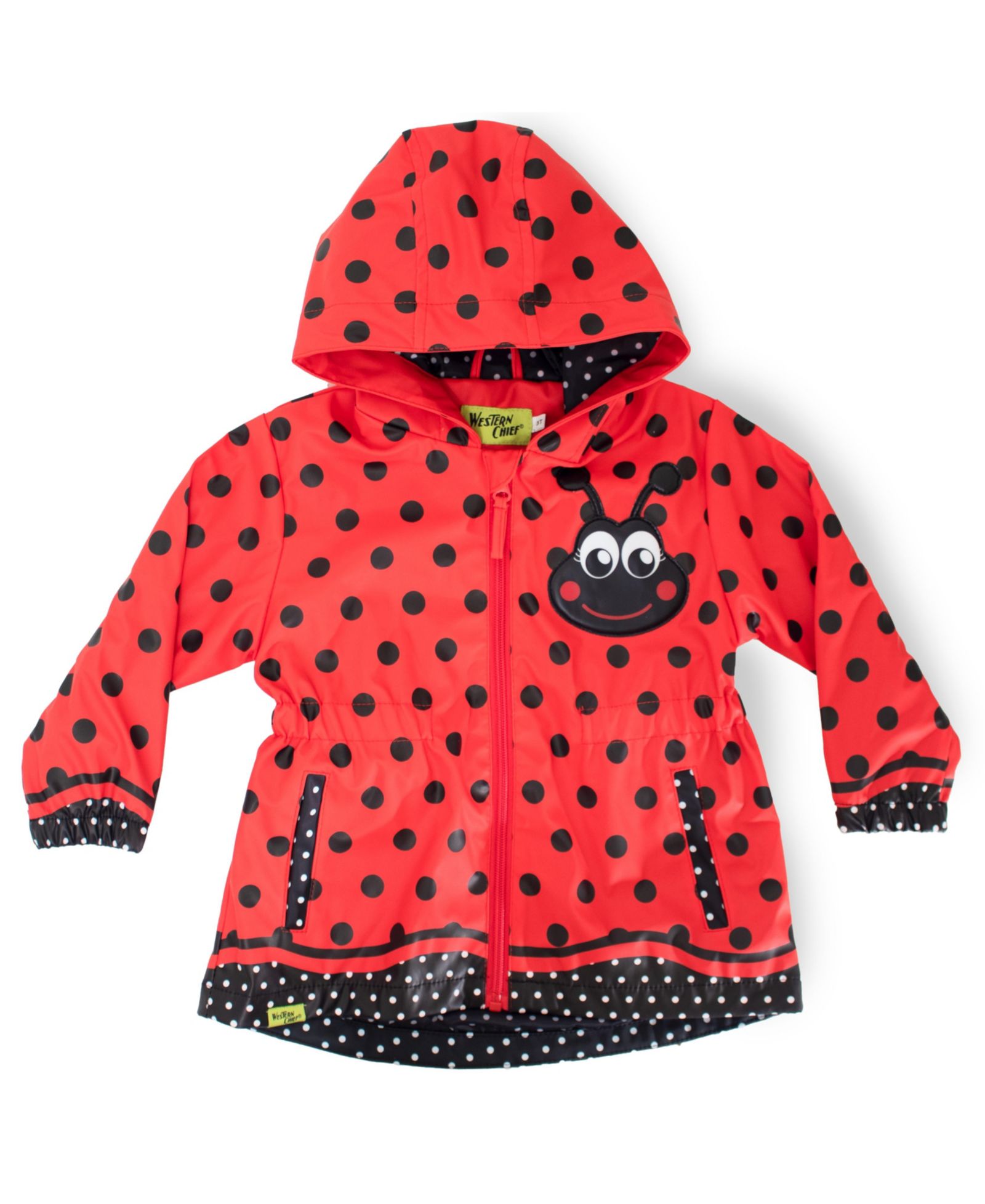Toddler Little Girl's and Big Girl's Lucy Ladybug Rain Coat