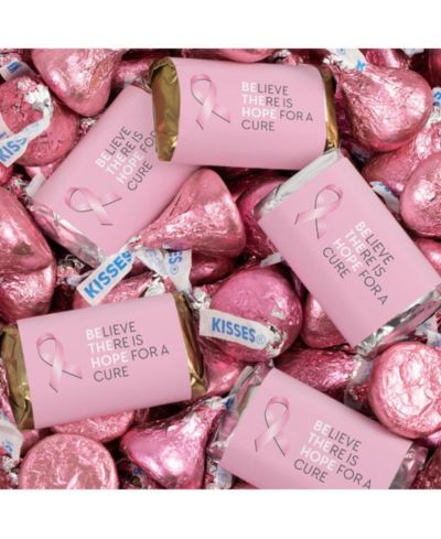 Just Candy Breast Cancer Awareness Candy Hershey's Miniatures and Kisses by, 124 Pieces
