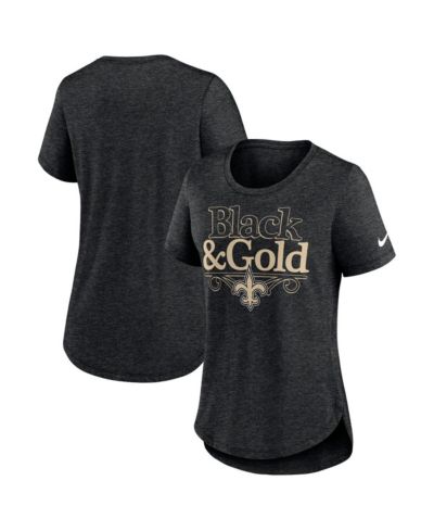 Женская футболка Nike Heather Black New Orleans Saints Local Fashion Tri-Blend