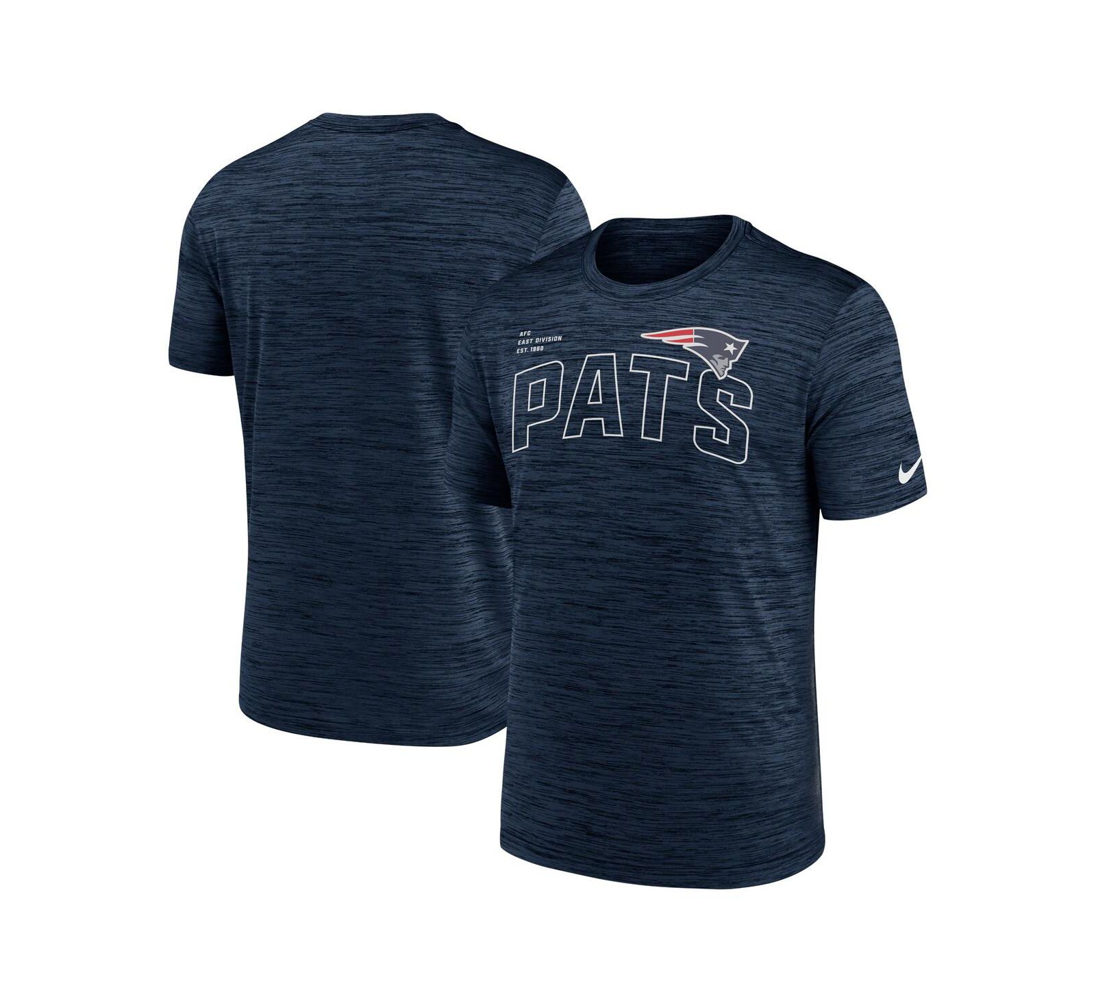 Men's Nike Navy New England Patriots Velocity Arch Performance T-shirt