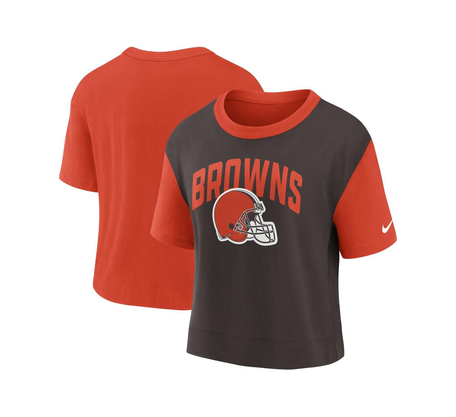 Женская футболка Nike Orange, Brown Cleveland Browns High Hip Fashion