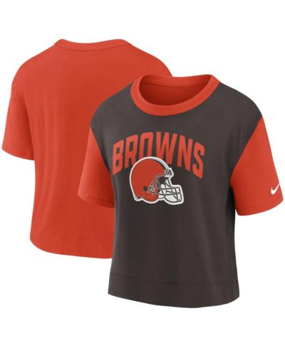 Женская футболка Nike Orange, Brown Cleveland Browns High Hip Fashion