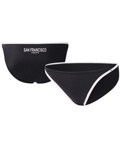 Women's G-III 4Her by Carl Banks Black San Francisco 49ers Play Action Bikini Bottom