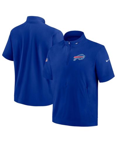 Мужская куртка-толстовка Nike Buffalo Bills Sideline Coach Short Sleeve Quarter-Zip в синем цвете