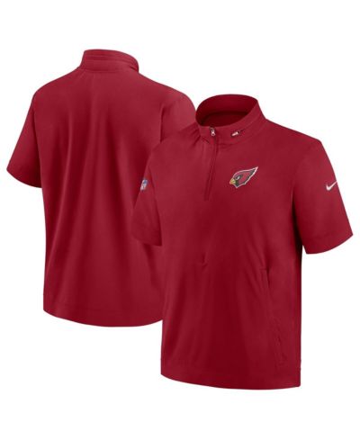 Мужское худи Nike Cardinal Arizona Cardinals с коротким рукавом и молнией