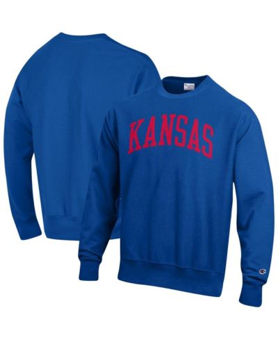 Мужской свитшот Champion Royal Kansas Jayhawks Arch Reverse Weave Pullover
