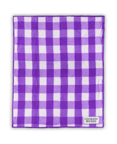 Colorado Rockies 50'' x 60'' Buffalo Check Frosty Fleece Blanket