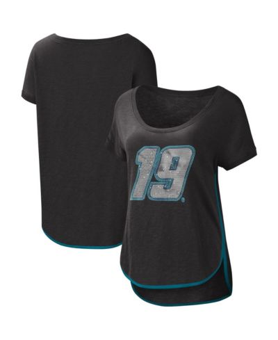 Women's G-III 4Her by Carl Banks Black Martin Truex Jr Rookie Scoop Neck T-shirt