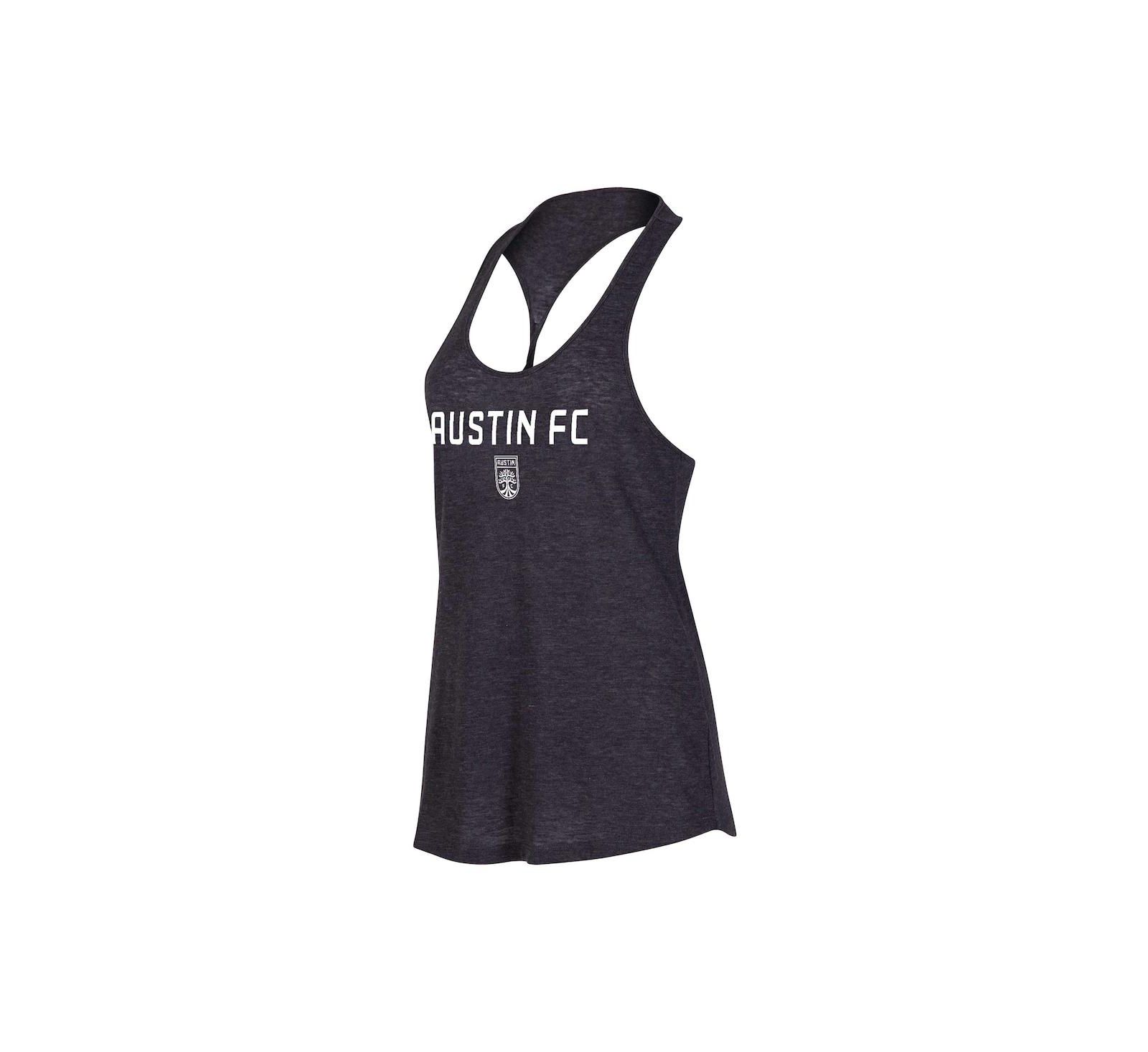 Женский топ Concepts Sport Heather Charcoal Austin FC Radiant Twist Back Scoop Neck Tank Top