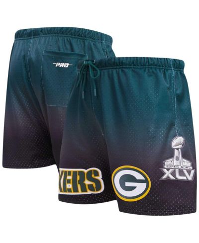 Мужские шорты Pro Standard Green Bay Packers Ombre Mesh, черные и зеленые
